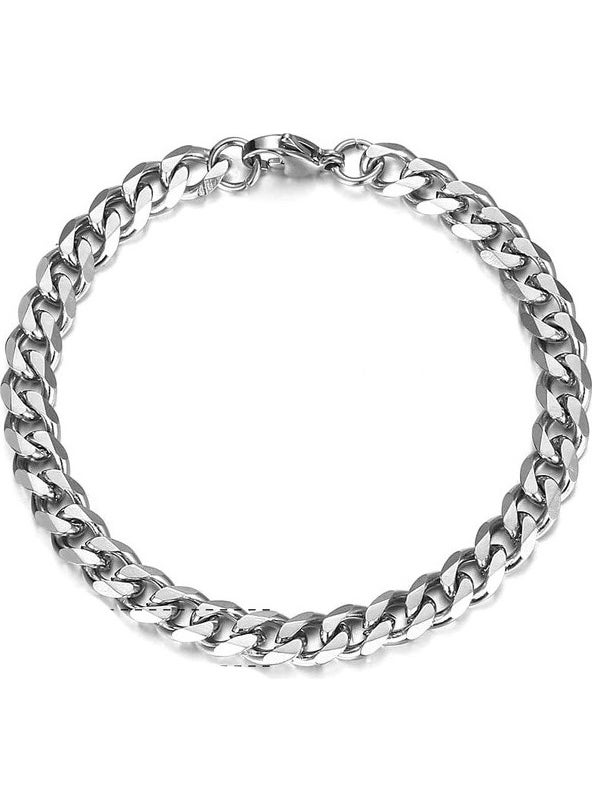 Takı Dükkanı Jewelry Shop Cuban Gurmet Men's Steel Chain Necklace and Bracelet Set ECK29S  - Image 2