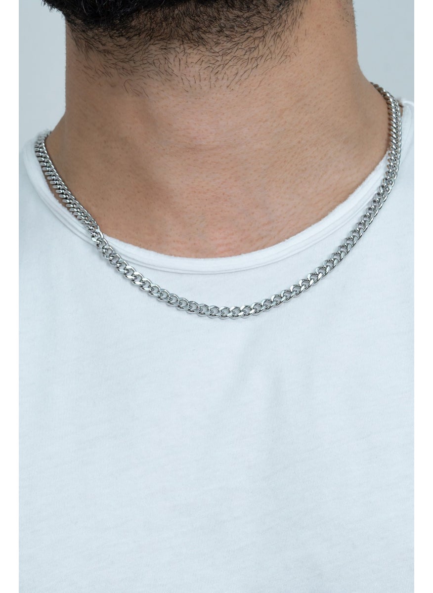 Takı Dükkanı Jewelry Shop Cuban Gurmet Men's Steel Chain Necklace and Bracelet Set ECK29S  - Image 4