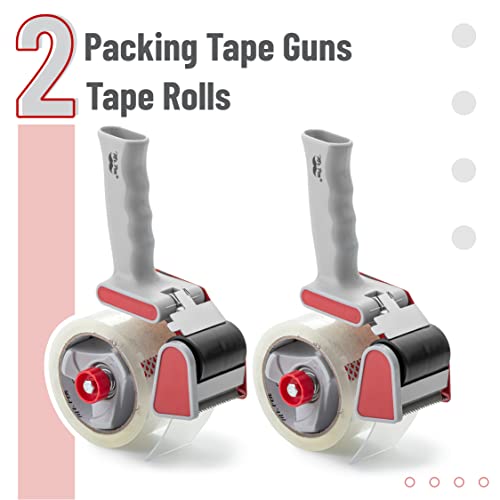 Mr. Pen Mr Pen Heavy Duty Packing Tape Dispenser Gun 2 Inch 2 Pack with 2 Clear Tape Rolls Handheld Tape Gun for Moving Shipping Sealing Boxes Packaging - Image 3