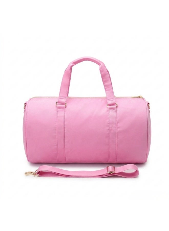 The Happy Tribe Personalised Duffle Bag, Candy Pink
