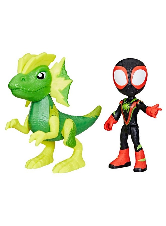 SPIDEY AND HIS AMAZING FRIENDS سبايدي وأصدقاؤه المذهلون مارفل دينو-ويبز، شخصيات الحركة مايلز سبين موراليس وإلكتروسور مارفل، ألعاب الأبطال الخارقين للأطفال من عمر 3 سنوات وما فوق - Image 4