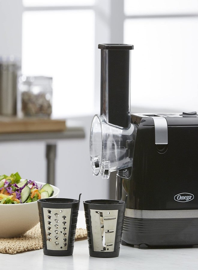 Omega Juicer Slicer & Shredder Attachments for H3000 Cold Press 365 Series, 4 Pieces, Black - Image 3