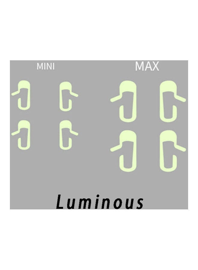 NIBEMINENT 8-Piece Door Opening Tips White Luminous Sticker Kit Modified Trim - Image 5