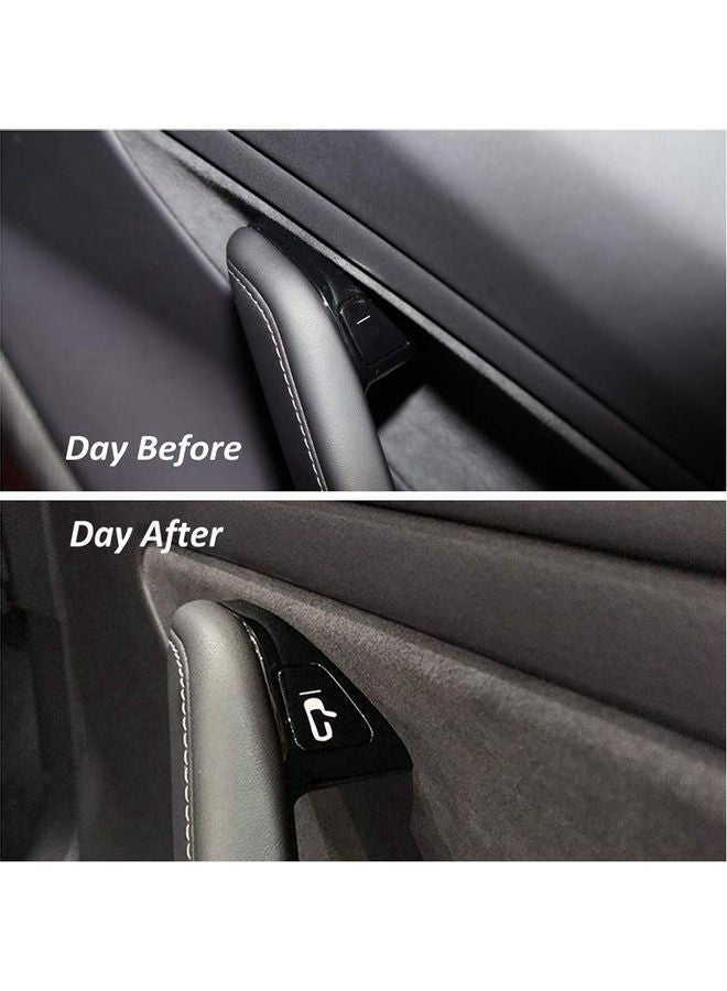 NIBEMINENT 8-Piece Door Opening Tips White Luminous Sticker Kit Modified Trim - Image 3