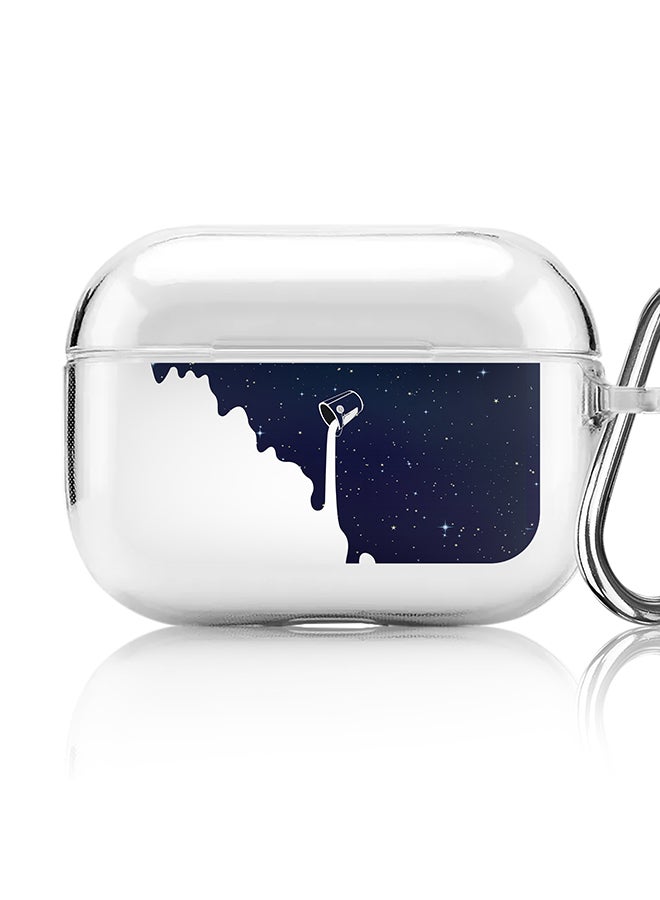 Stylizedd Classic Clear printed Case for Apple AirPods Pro 2nd Generation Thin Transparent Cover [Designed for Apple AirPods Pro 2nd Generation] - Milky Way - Image 1