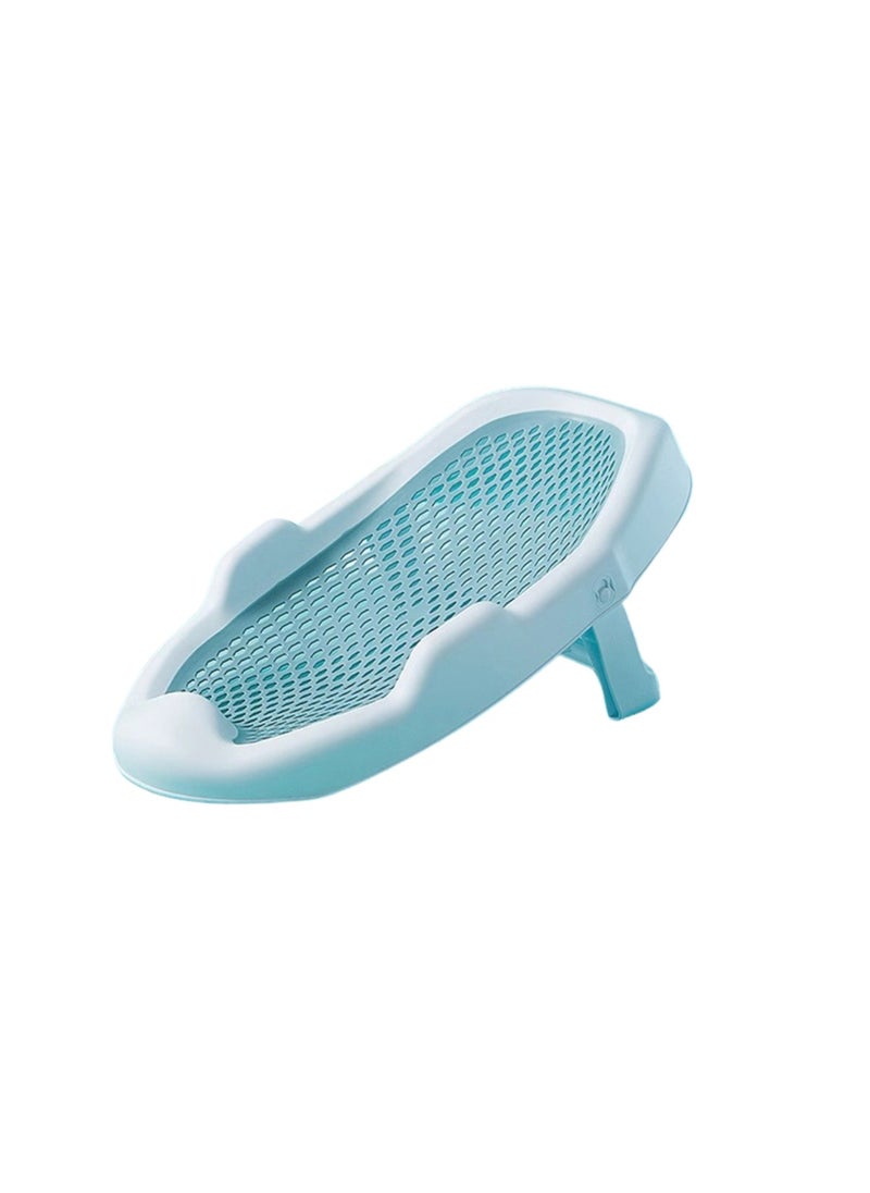 Moms Magic Bath Rack – Soft TPE Back, Anti-Slip Raised Design, Locking Feet, and Hook – Convenient for Bathtub or Bathroom Use, Easy to Dry-Blue  - Image 1