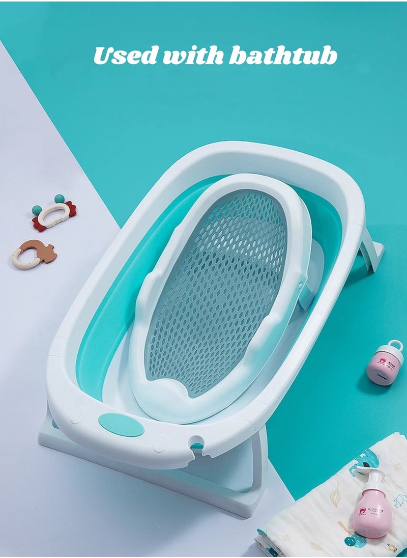 Moms Magic Bath Rack – Soft TPE Back, Anti-Slip Raised Design, Locking Feet, and Hook – Convenient for Bathtub or Bathroom Use, Easy to Dry-Blue  - Image 2