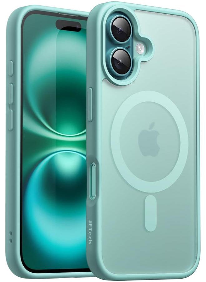 Jetech Magnetic Case For Iphone 16 Plus 6.7 Inch Compatible With Magsafe Translucent Matte Back Slim Shockproof Phone Cover Teal  - Image 1