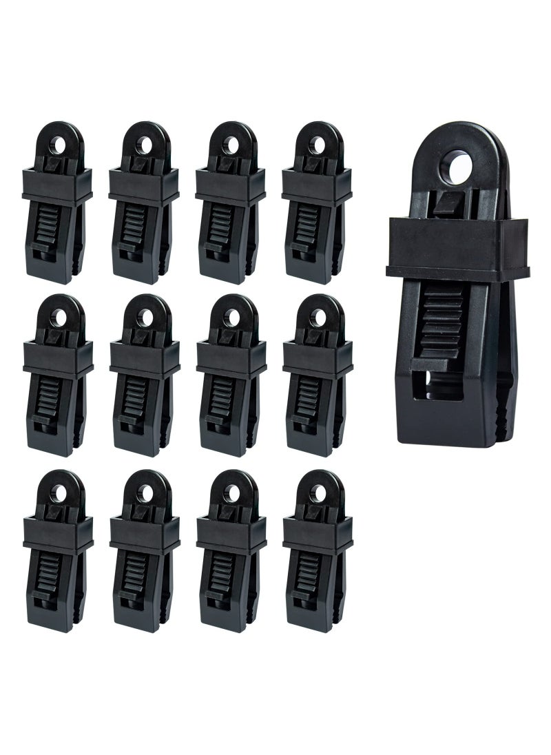 SYOSI - 12PCS Tarp Clip Crocodile Mouth for Multipurpose Secures, Heavy-Duty Tent Clips Sliding Lock Design Tarp Clips Waterproof for Swimming Pool, Cover Awnings, Outdoor Camping, Caravan Canopies, Car Cover - Image 1
