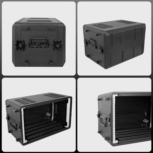 Muscab Pro-Audio PA DJ Flight Road Travel Mount - 6U Rack Case, Waterproof Hard Case with Customized Foam, Wireless Mic System Storage/Amp/Effect/Mixer - Image 5