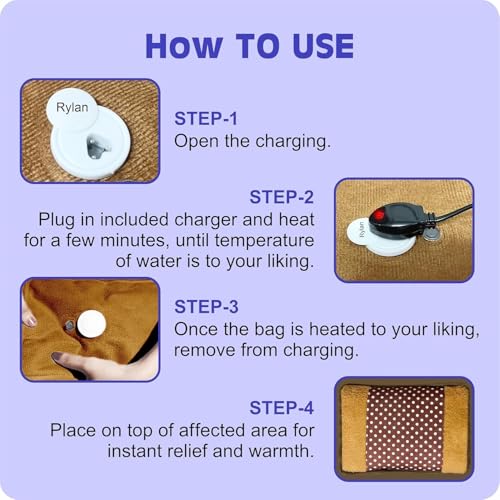 HUBTURE heating bag, hot water bags for pain relief, heating bag electric, Heating Pad-Heat Pouch Hot Water Bottle Bag, Electric Hot Water Bag,Heating Pad For Pain Relief(Multicolour) - Image 2