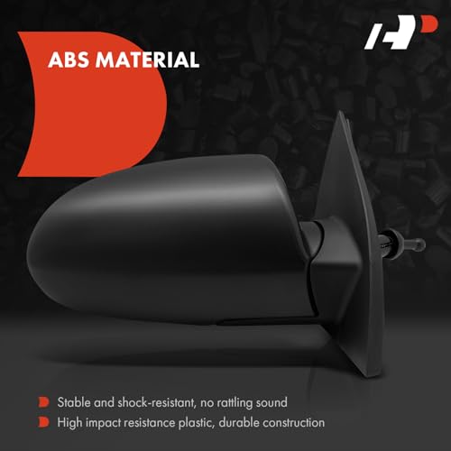 A-Premium Passenger Side Manual Door Mirror - Compatible with Hyundai Accent 2010-2011 - Non-Heated Manual Folding Black Outside Rear View Mirror with Turn Signal and Blind Spot Detection - Image 3