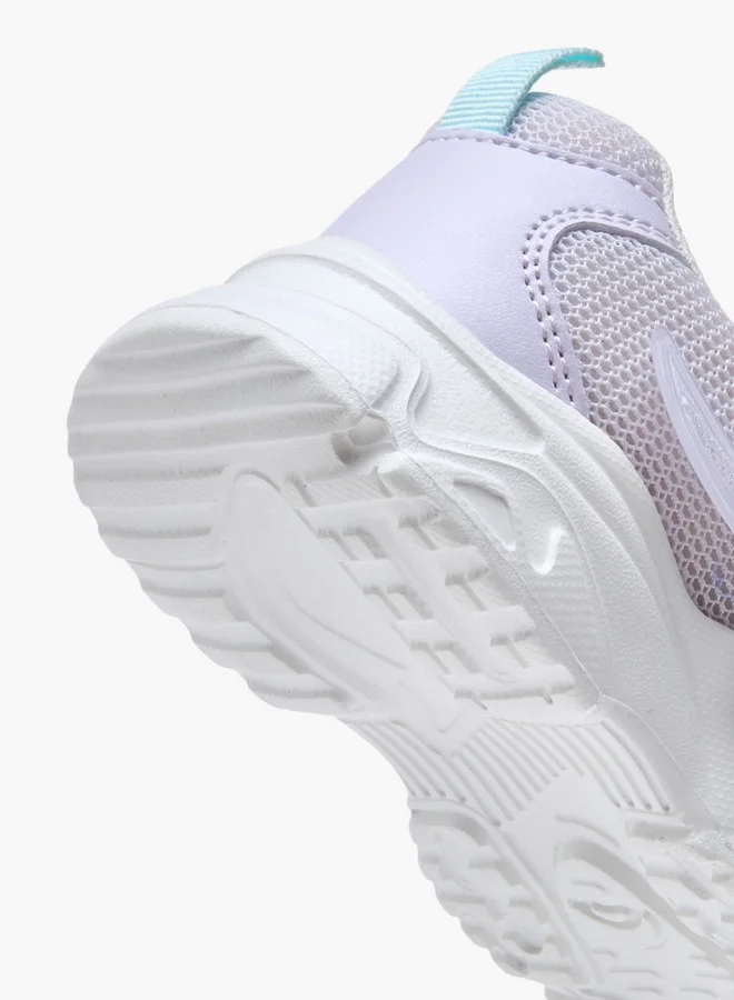Flora Bella By Shoexpress Panelled Sneakers with Hook and Loop Closure