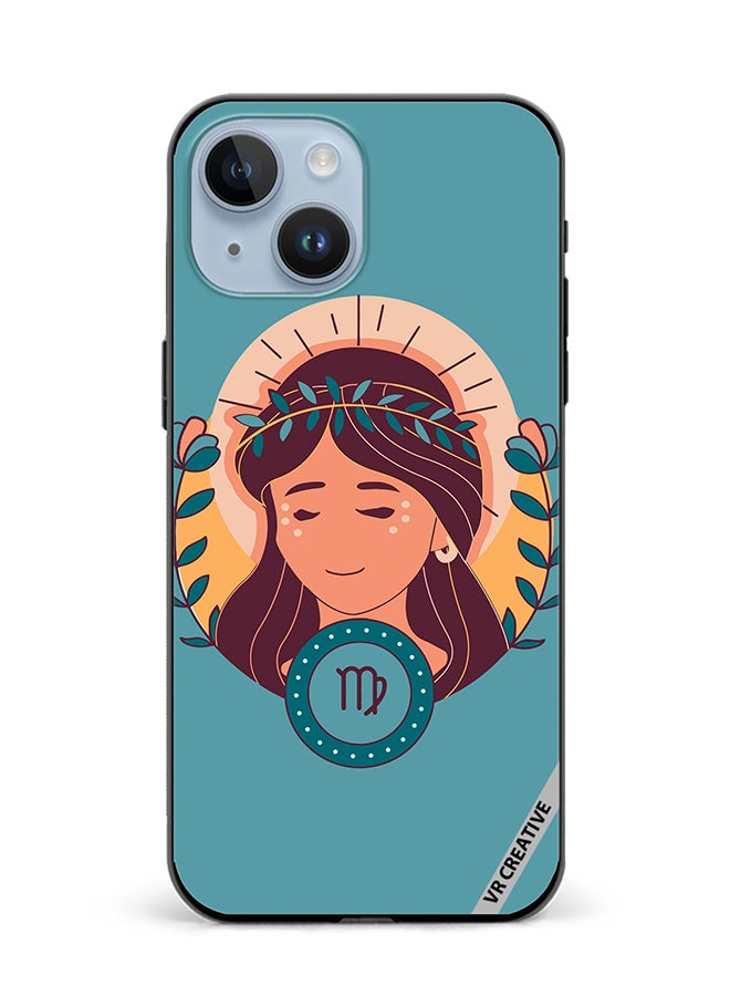 VR CREATIVE Protective Case Cover For Apple iPhone 15 Plus Virgin Zodiac Signs Design Multicolour - Image 1