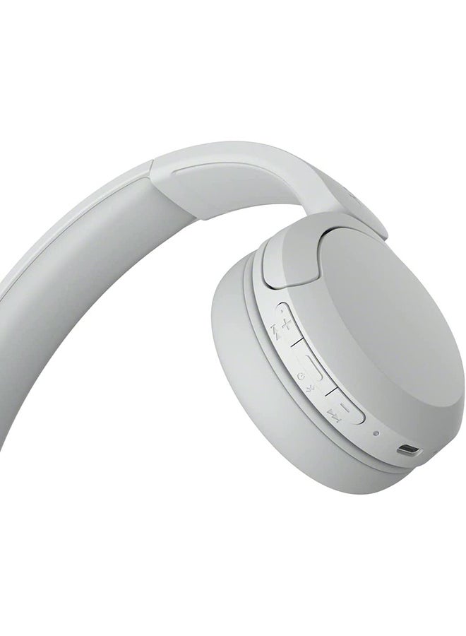 Sony WH-CH520 Wireless Bluetooth On Ear With Mic For Phone Call - White