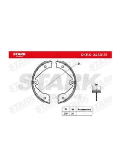 Stark STARK - HAND BRAKE SHOE (REAR) FOR AUDI / VW / PORSCHE / LAND ROVER / MERCEDES - 7L0698525 / 1644200620 / SFS000051 / SFS000050 / 95535292500 / 95535294501  - Image 3