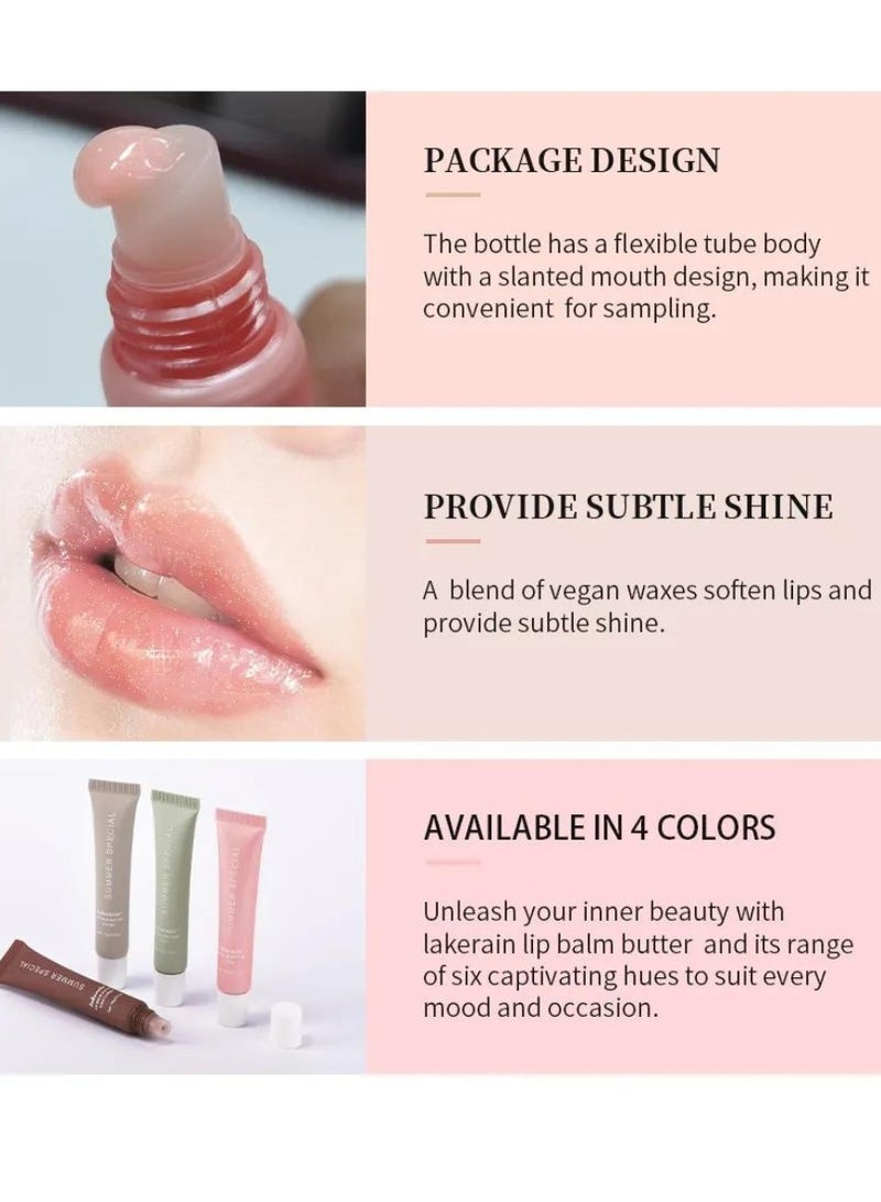 lakerain Summer Special Lip Butter Balm Non Greasy Soothes Dry Lip Care Oil Moisturizing Lightweight Summer Lip Balm for Dark and Dry Lips Hydrating and Nourishing Lip Gloss 15g Vanilla 01 - Image 3