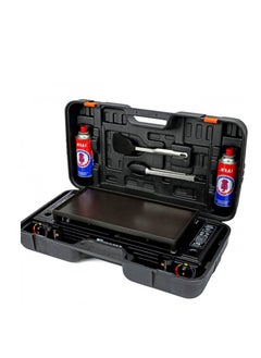 GO2CAMPS Double Burner Butane Camping Stove With Bbq Grill Hotplate/Humburger Tray And Pathoolas With Tools-Multicolour  - Image 2