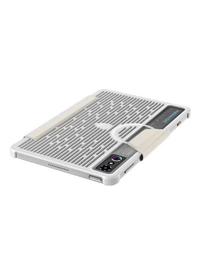 ريد ماجيك كفر حماية مغناطيسي ذكي لتابلت أسترا بتصميم فتحات تبريد، دعم مغناطيسي قوي، حامل مثلث قابل للطي، إيقاظ تلقائي للشاشة، وحماية مزدوجة أمامية وخلفية للألعاب والمشاهدة - ابيض - Image 2