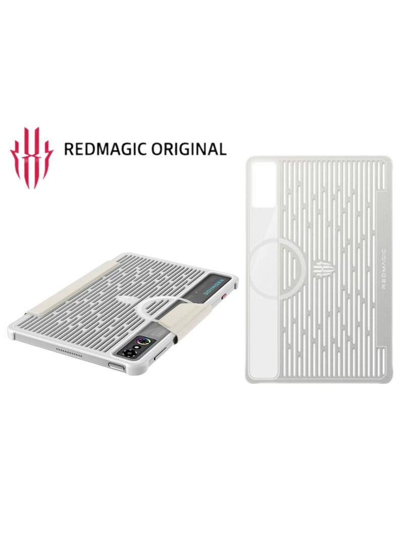 ريد ماجيك كفر حماية مغناطيسي ذكي لتابلت أسترا بتصميم فتحات تبريد، دعم مغناطيسي قوي، حامل مثلث قابل للطي، إيقاظ تلقائي للشاشة، وحماية مزدوجة أمامية وخلفية للألعاب والمشاهدة - ابيض - Image 1