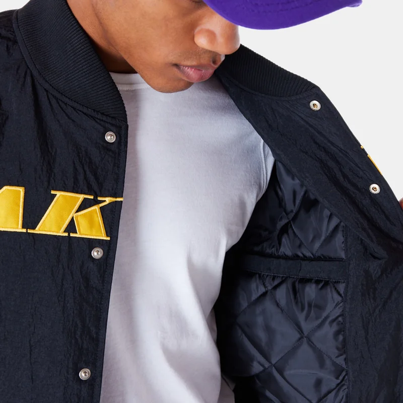 NEW ERA Men's NBA LA Lakers Panel Bomber Jacket