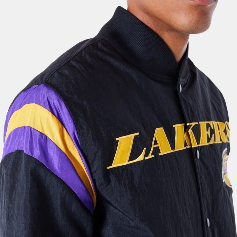 NEW ERA Men's NBA LA Lakers Panel Bomber Jacket