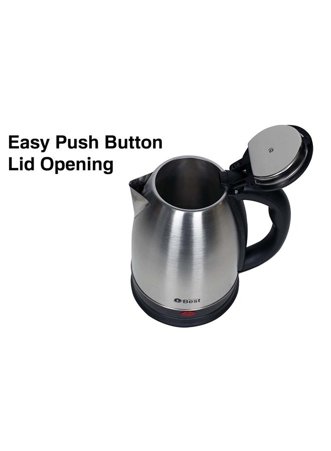تكنو بيست غلاية كهربائية - ستانلس ستيل 1.8 لتر، 1500 وات BSK-002، فضي - Image 4