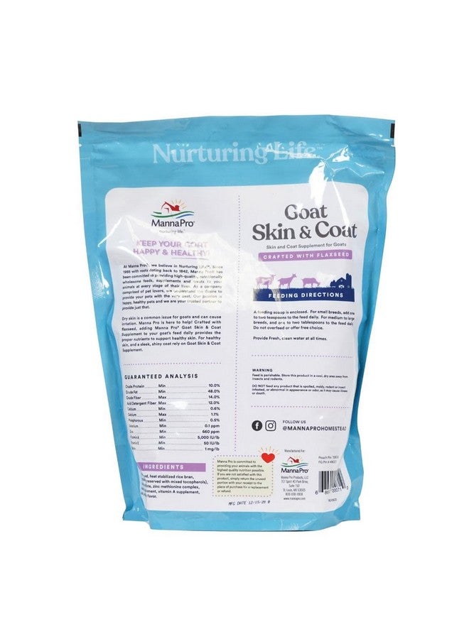 مانا برو مكمل مانا برو لفراء وبشرة الماعز، يدعم صحة البشرة، وفراء لامع، وعافية عامة، مكمل غذائي للماعز، فيتامينات ومعادن، يعزز قوة الحوافر وصحة المناعة، 4 أرطال - Image 2