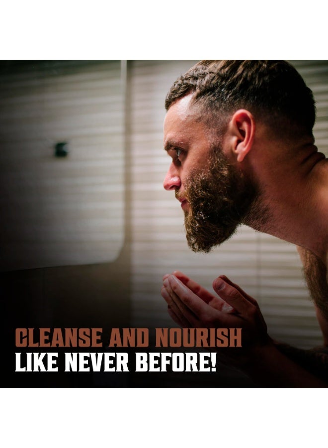 Viking Revolution Beard Wash Shampoo w/Argan & Jojoba Oils - Softens & Strengthens - Sandalwood Scent - 17 oz Shampoo - Image 3