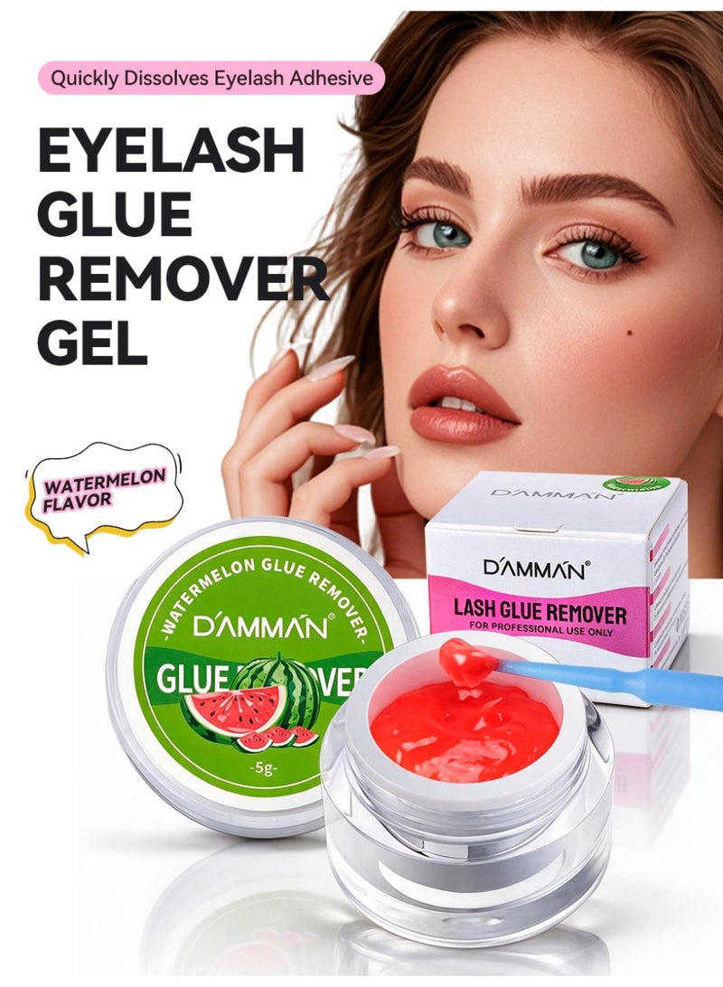 D'AMMA'N DAMMAN 5g Professional Watermelon Eyelash Glue Remover Gel, Quick Dissolving Gentle Lash Extension Adhesive Remover for Salon & DIY - Image 1