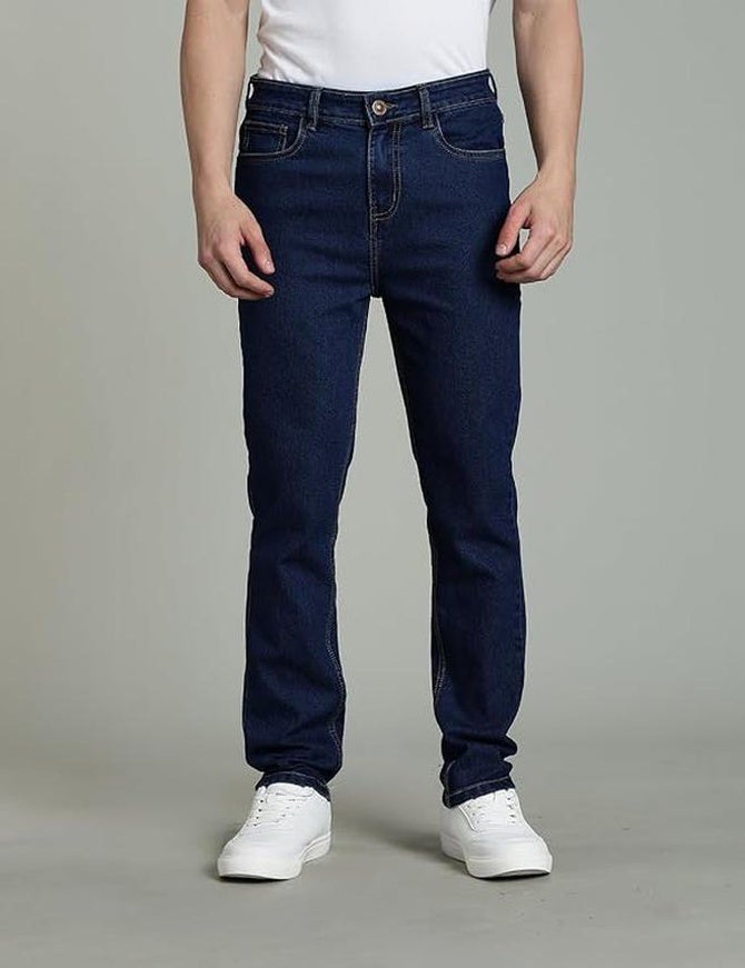 inkd Men's Classic Regular Fit Jeans with 5 Pocket Styling | Mid- Rise | Soft & Stretchable - Image 4
