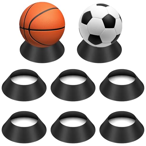 FENGDU 6 pcs Ball Display Stand – Durable Memorabilia Sports Ball Stand Holder for Basketball, pedestal, Soccer, Football, Volleyball Storage Rack - Image 1