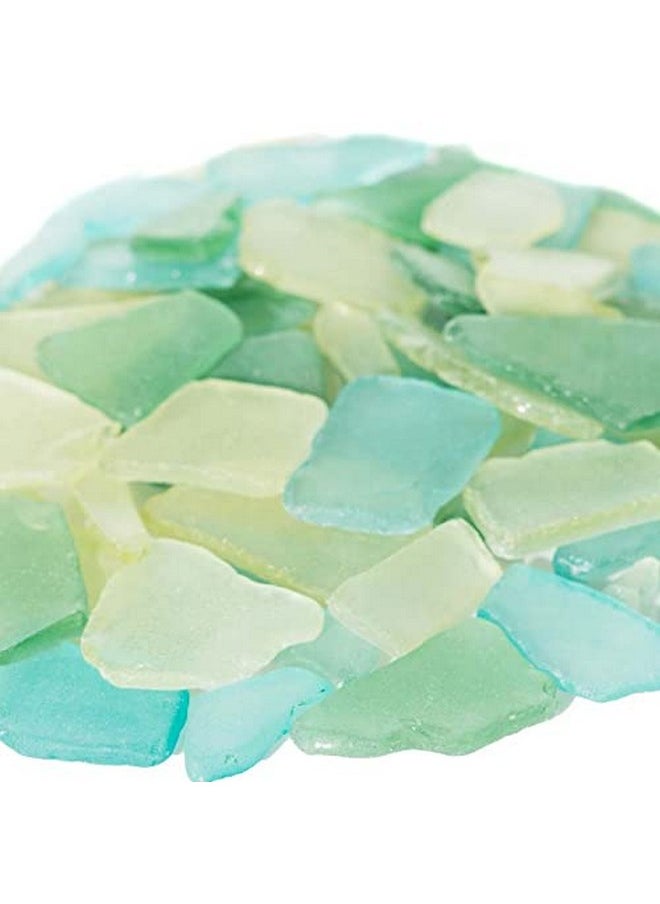 Nautical Crush Trading Sea Glass | Green Yellow Aqua Sea Glass Mix | Assorted Sea Glass For Decoration And Craft (11 Ounces)  - Image 1