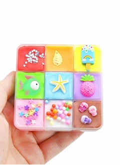 Y&D Butter Clay Kit, 9 Squares Starfish Series Boxed, Scented DIY Bottle Cloud Set, Soft Mud, Super & Non-Sticky Fluffy Clay, Sludge Toy Gift  - Image 2