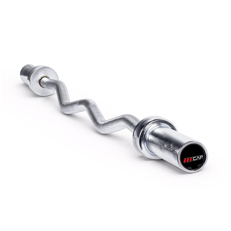 CAP Barbell 47-Inch Olympic Curl Bar - Chrome | Curl Barbell for Bicep and Tricep Workouts, Strength Training, and Weightlifting - Image 1