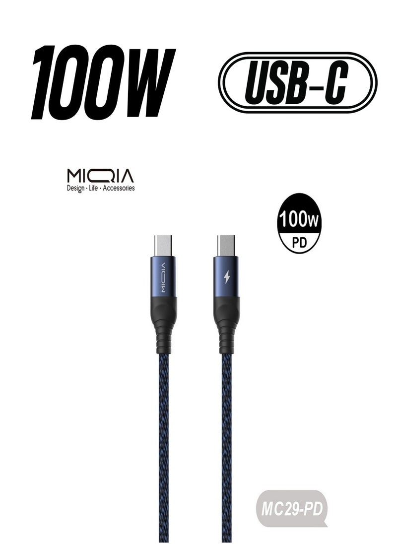 MIQIA PD Cable Blue 1M 100W  - Image 1