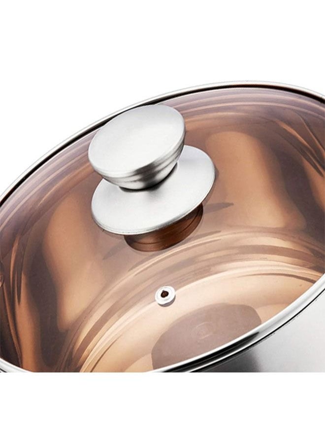 NKX - Set of 6 Cookware Set - Stainless Steel Soup Pots Set with Tempered Glass Lid - Image 1
