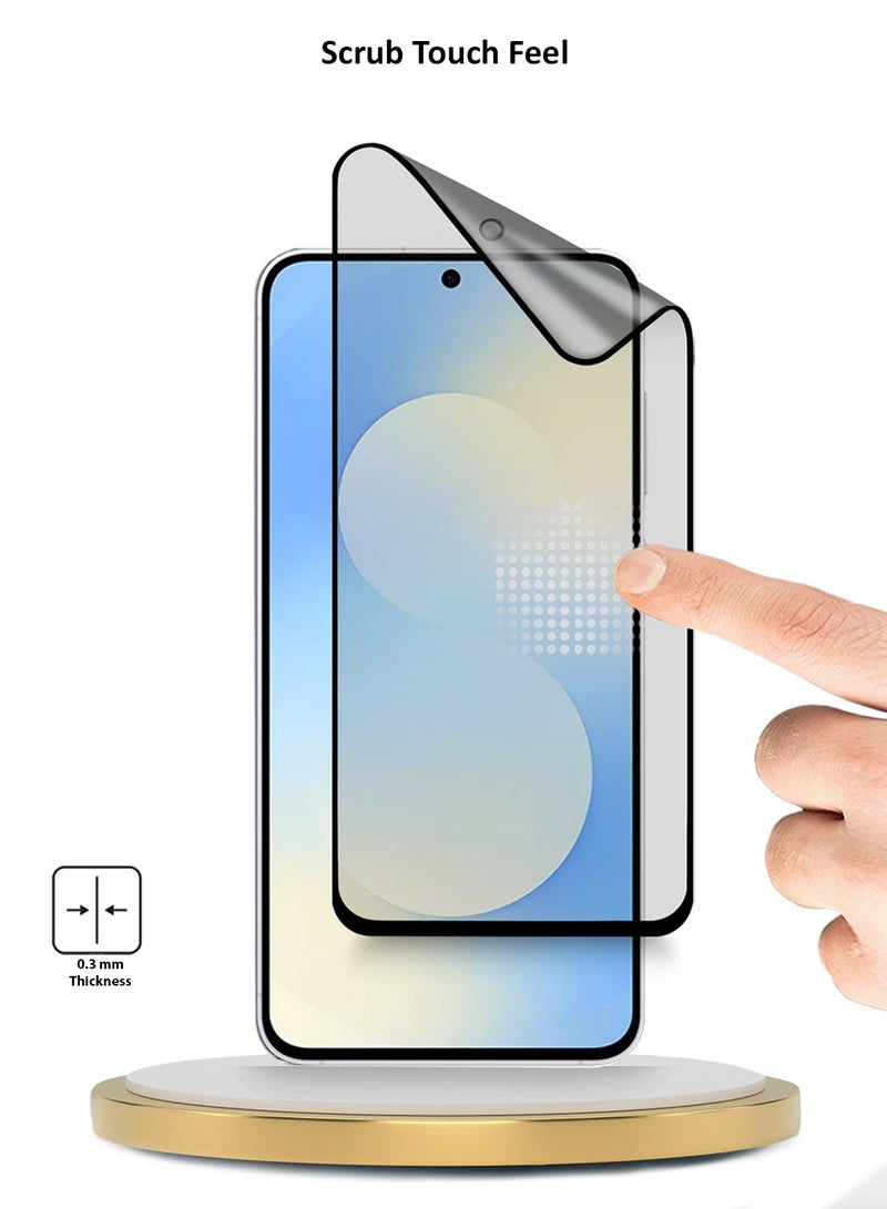 Wtech Samsung Galaxy S25 FE 5G 2025 Premium Nano Ceramic Full Glue Full Cover Matte Flexible Screen Protector (MSCNMN) - Clear/Black - Image 4