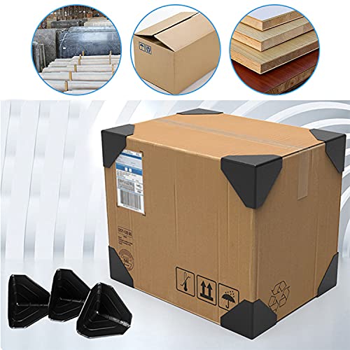 UoYu 100 pcs Carton Packing Corner Guard Frame Corner Protectors Black Corner Protector V Shaped Edge Guards for Carton Boxes, Furniture and Other Products Packaging - Image 3