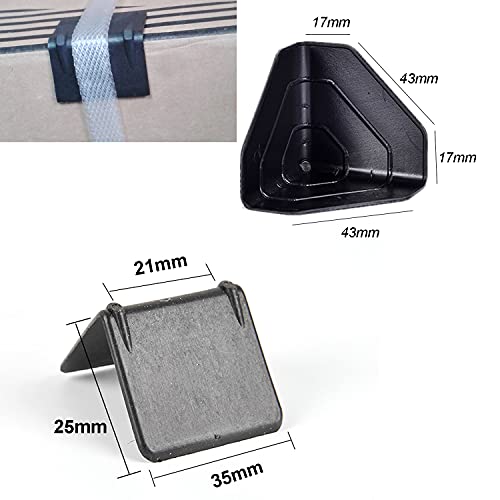 UoYu 100 pcs Carton Packing Corner Guard Frame Corner Protectors Black Corner Protector V Shaped Edge Guards for Carton Boxes, Furniture and Other Products Packaging - Image 2