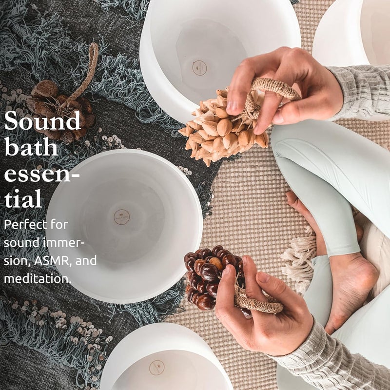 Sonic Energy Pala Seed Shell Shaker ââ‚¬â€ Creates a Soft Soothing Sound for Meditation, ASMR, Sound Therapy or Yoga, 2-YEAR WARRANTY - Image 4