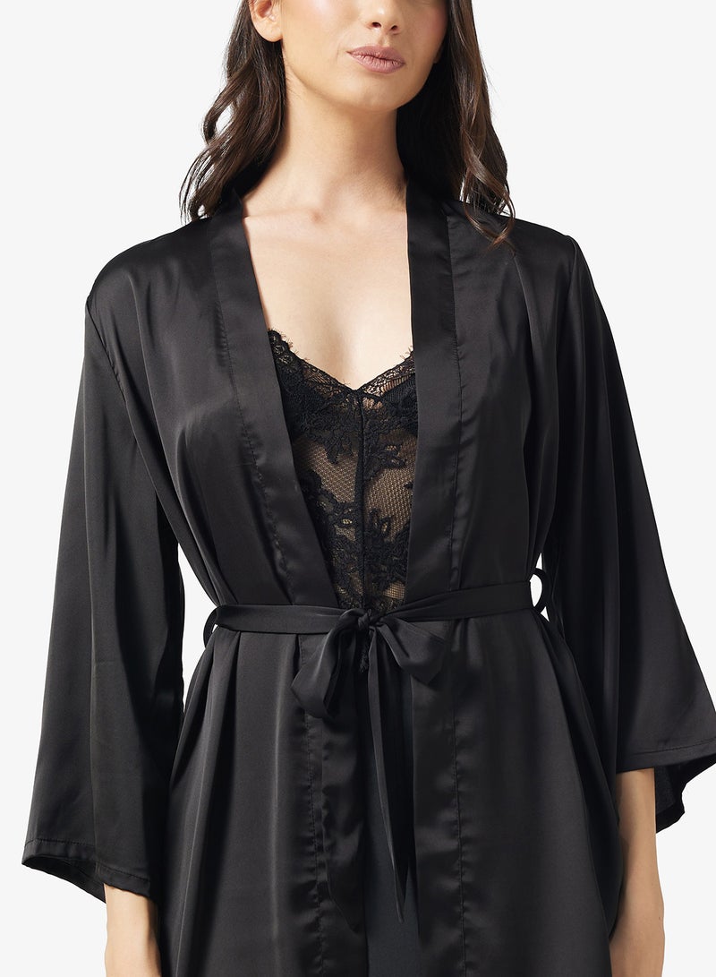 ايلا فستان نوم دانتيل مع روب - Image 3