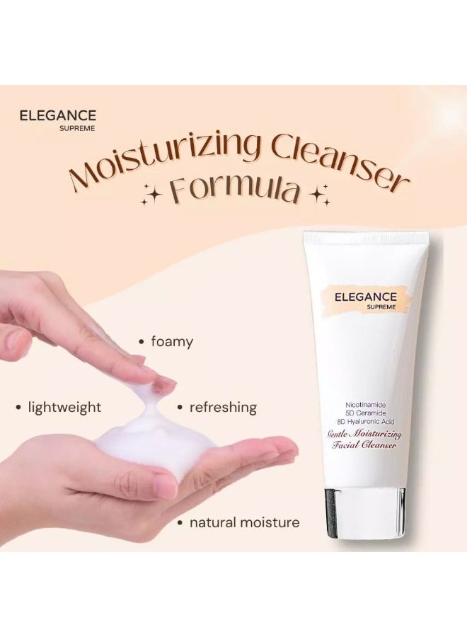 إليجانس إيليغانس سوبريم منظف لطيف منخفض الحموضة (pH) بخلاصة 5 أنواع من السيراميد لبشرة الوجه الحساسة – 80 مل - Image 3