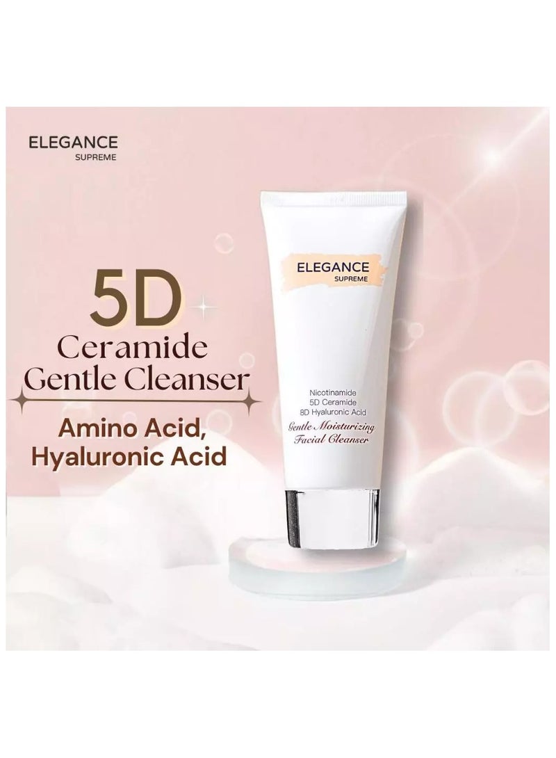 إليجانس إيليغانس سوبريم منظف لطيف منخفض الحموضة (pH) بخلاصة 5 أنواع من السيراميد لبشرة الوجه الحساسة – 80 مل - Image 1