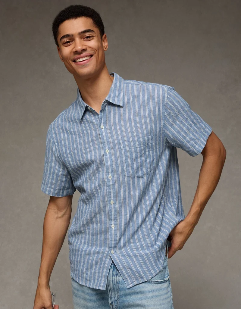 AE Short-Sleeve Button-Up Shirt