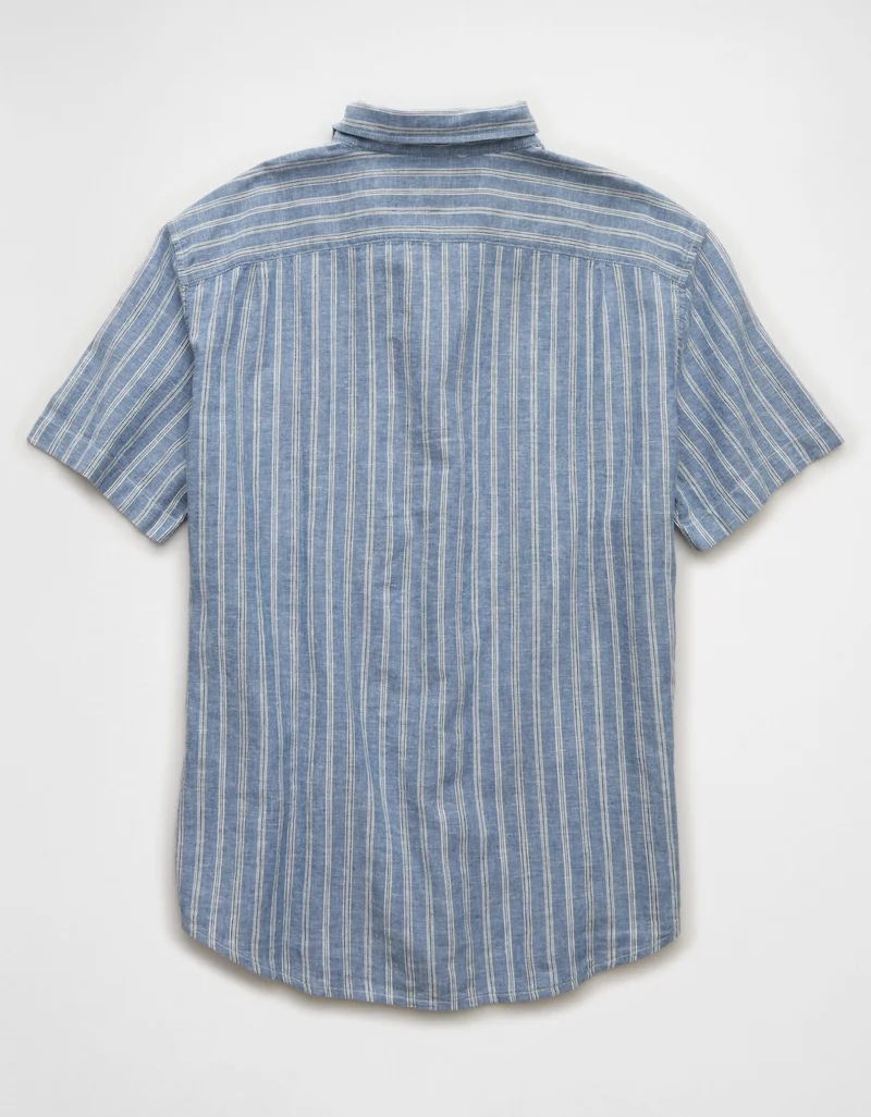 American Eagle  AE Short-Sleeve Button-Up Shirt for Men | Best Price UAE