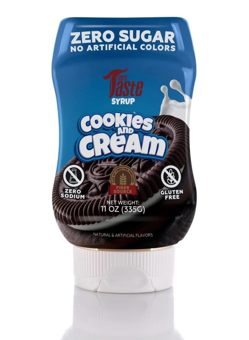 مسز تايست شراب السيدة تيست، خالٍ من السعرات الحرارية، خالٍ من السكر، خالٍ من الصوديوم، غني بالألياف، شراب الفطائر والآيس كريم، مناسب لنظام الكيتو، مناسب لنظام باليو (الكوكيز والكريمة)