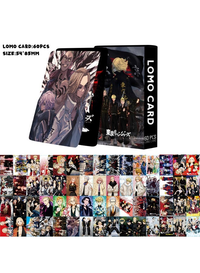 NIBEMINENT 60 Pcs Cartoon Tokyo Revengers Double-sided Lomo Cards Card For Fans Collection Gifts - Image 3