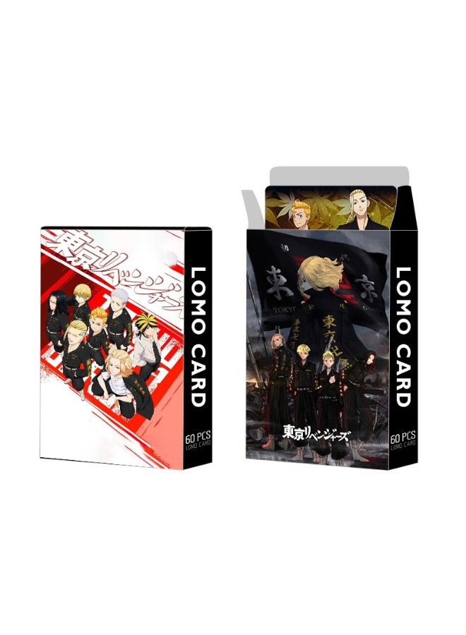 NIBEMINENT 60 Pcs Cartoon Tokyo Revengers Double-sided Lomo Cards Card For Fans Collection Gifts - Image 2