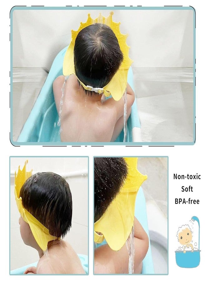 NL TRADERS Baby Shower Cap,Bath Visor hat for Eye and Ear wash Protection,Adjustable Silicone Bathing Crown Waterproof Shampoo hat for Washing Hair,Shower Bathing Protection Bath Cap for Toddler,Baby,Children - Image 3